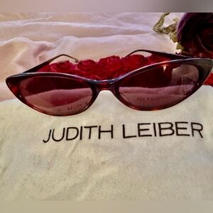 Judith Leiber cat-eye sunglasses